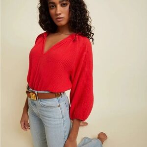 Nation LTD Mimi Blouse - Cherrybomb